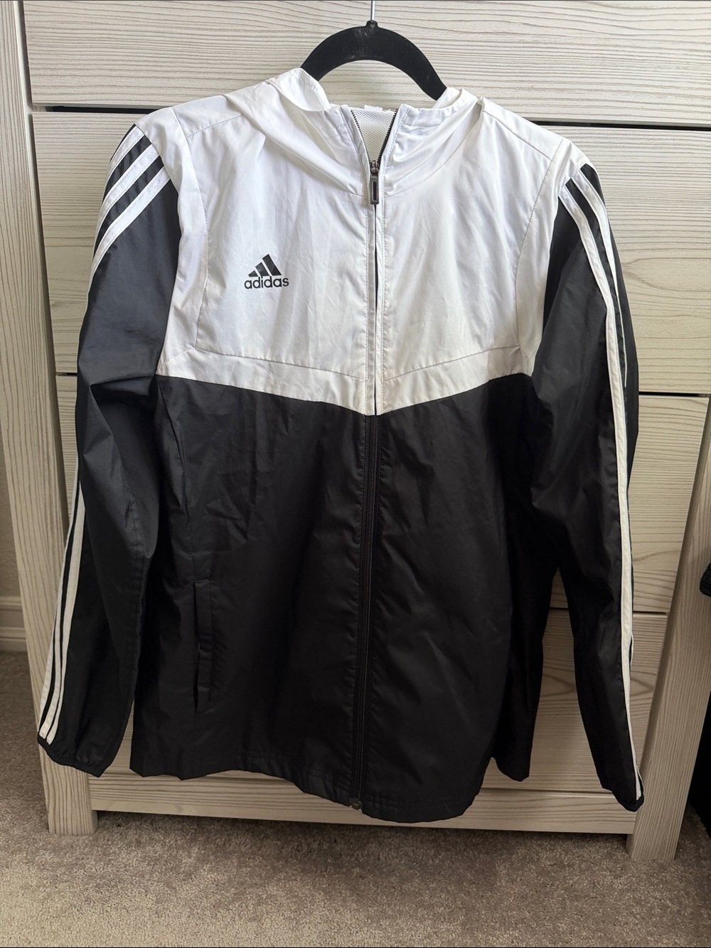 adidas Black and White Colorblock Track Jacket